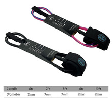 YEP品牌10ft7mm新款水上冲浪板脚绳冲浪脚绳surfboard leash直绳