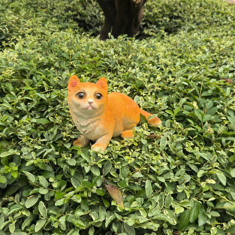 国境を越えた熱い販売かわいい子猫の装飾品フラワーバスケット盆栽フロントデスクリビングルームバルコニーペット樹脂クラフト装飾装飾品|undefined