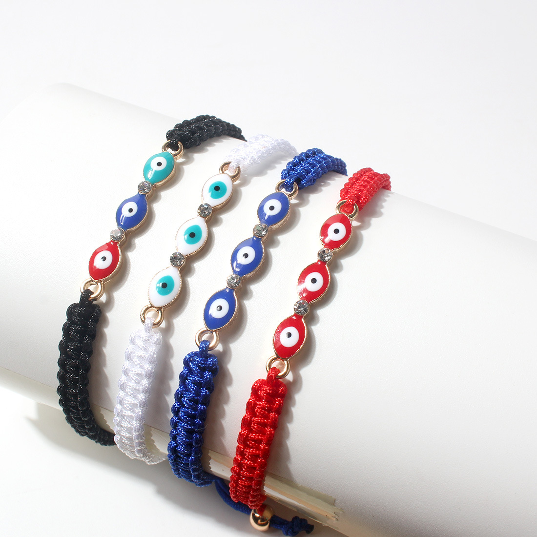 Fashion Heart Shape Eye Copper Inlay Zircon Bracelets 1 Piece