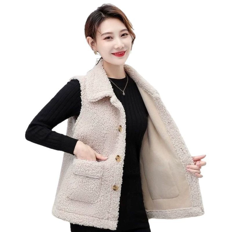 Демисезонный жакет, бархатный жилет для мамы, увеличенная толщина