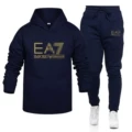 Navy blue + gold label