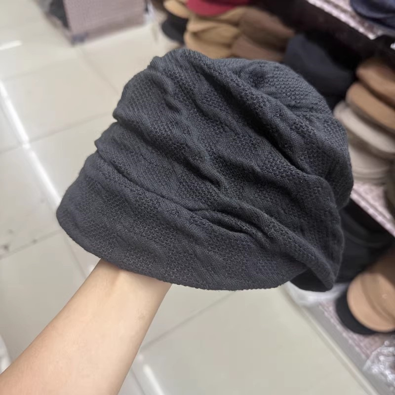 秋冬简约褶皱卷边针织渔夫帽女新款显脸小盆帽个性百搭可折叠盆帽|undefined