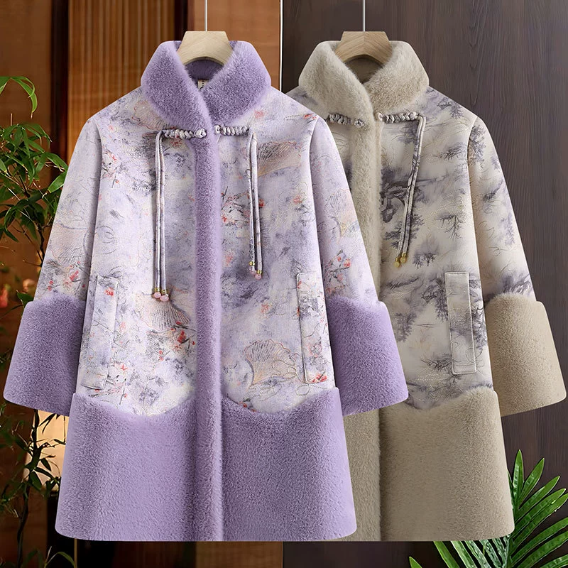 Мама зимнее пальто из меха, женское пальто с капюшоном