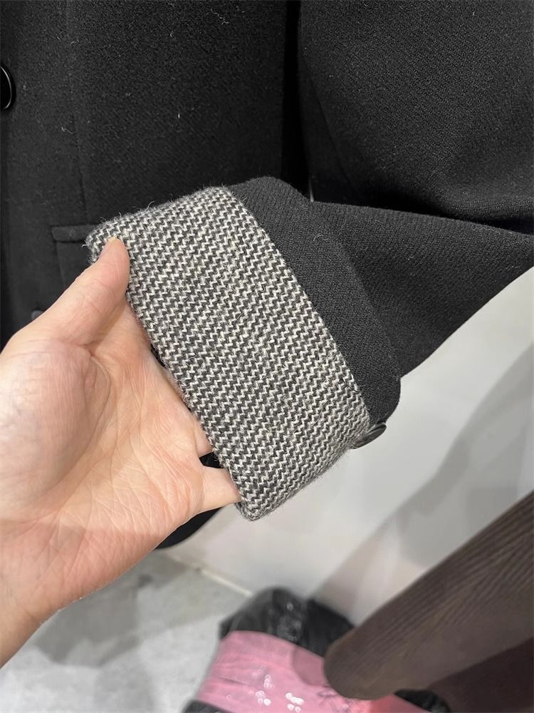2025 New Korean Style Inner Cotton-Padded Blazer Down Jacket For Women Winter Small Size Rolled Sleeve Elegant Wool Coat_ecoleips.com
