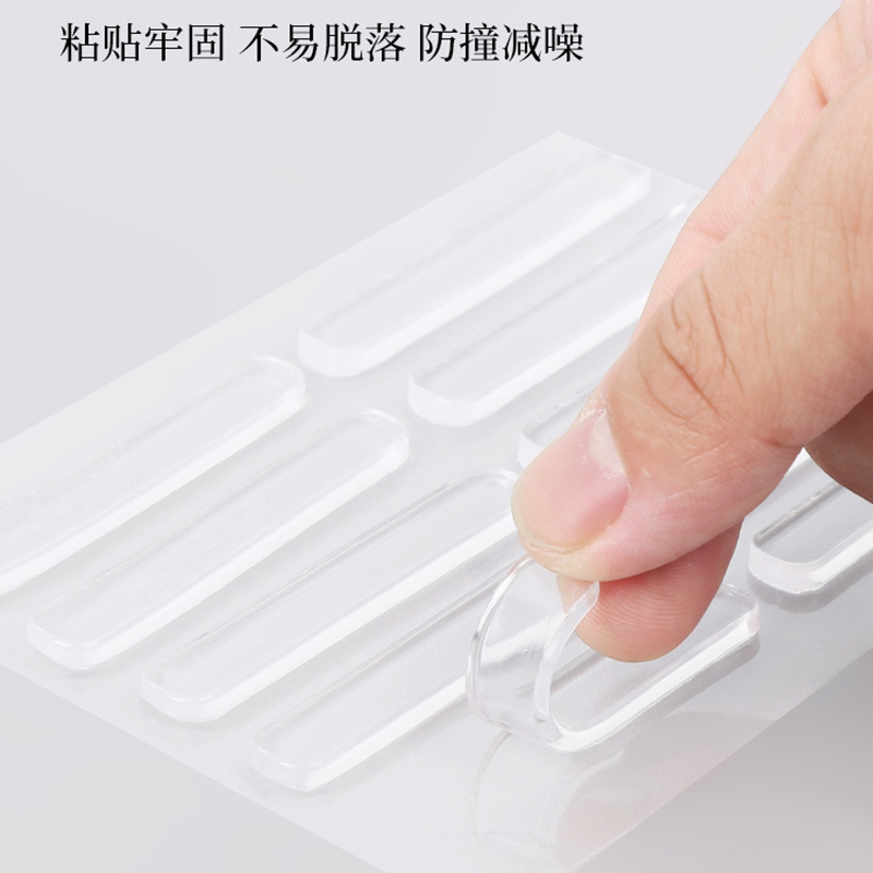 Home Use Handle Silicone Pad for Refrigerator Door Back Cabinet Door Wall Surface Anti-Collision Gadget Transparent Silent Strip