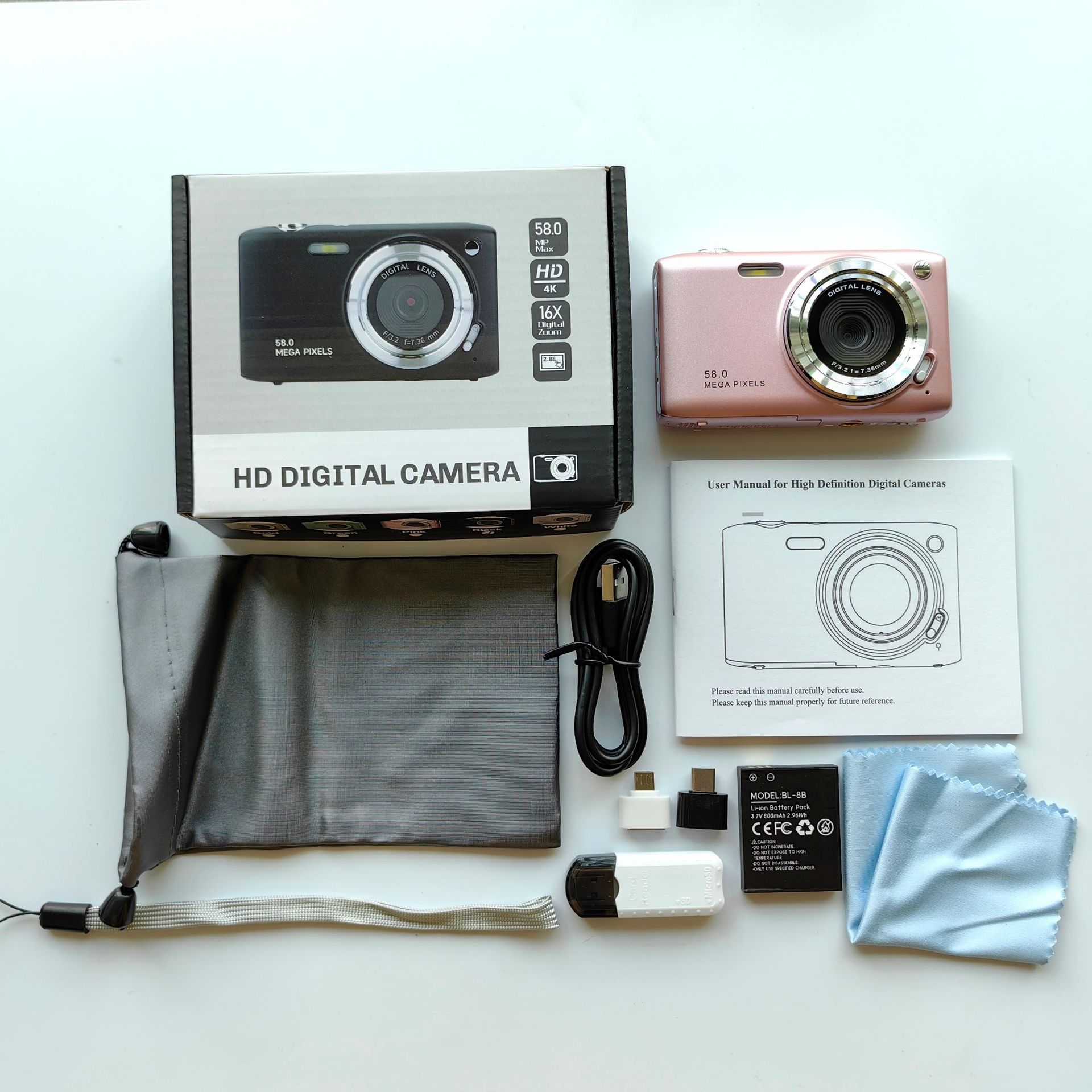 Nueva cámara digital del HD de 58 millones de píxeles Cámara ligera multicolor del campus de nivel de entrada del estudiante de 2,88 pulgadas