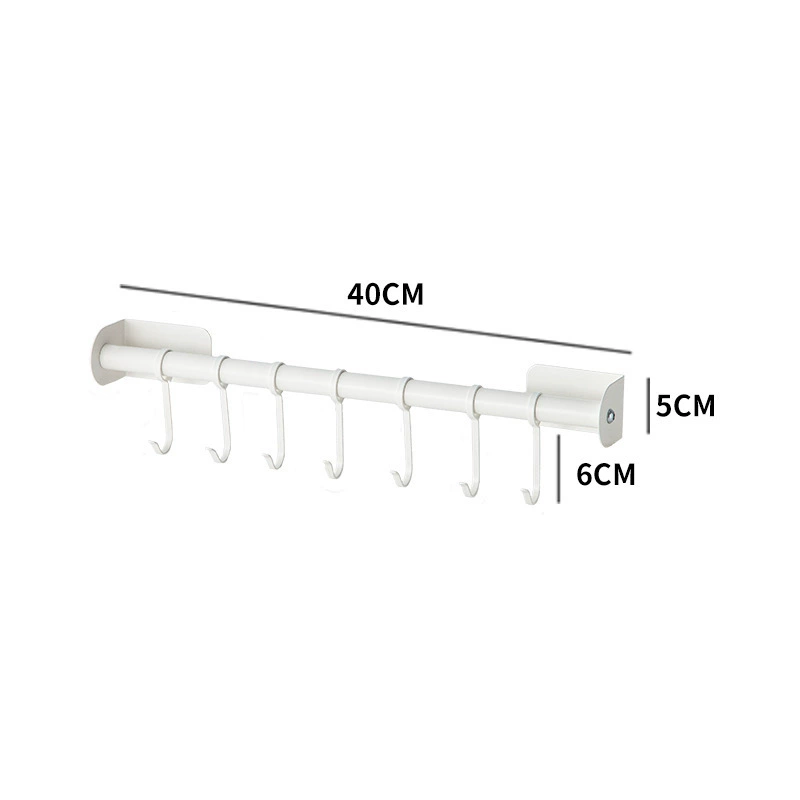 Kitchen hook rod rack free punching soup spoon pot, shovel hanging shelf wall -mounted kitchen 具