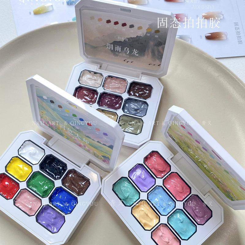 Nail Art Nine-Grid Spring Oil Painting Gel 3D Relief Painting Gel No-Wash New Texture High Saturation Thick Nail Polish Nail Art Nine-Grid Spring Oil Painting Gel 3D Relief Painting Gel No-Wash New Texture High Saturation Thick Nail Polish
