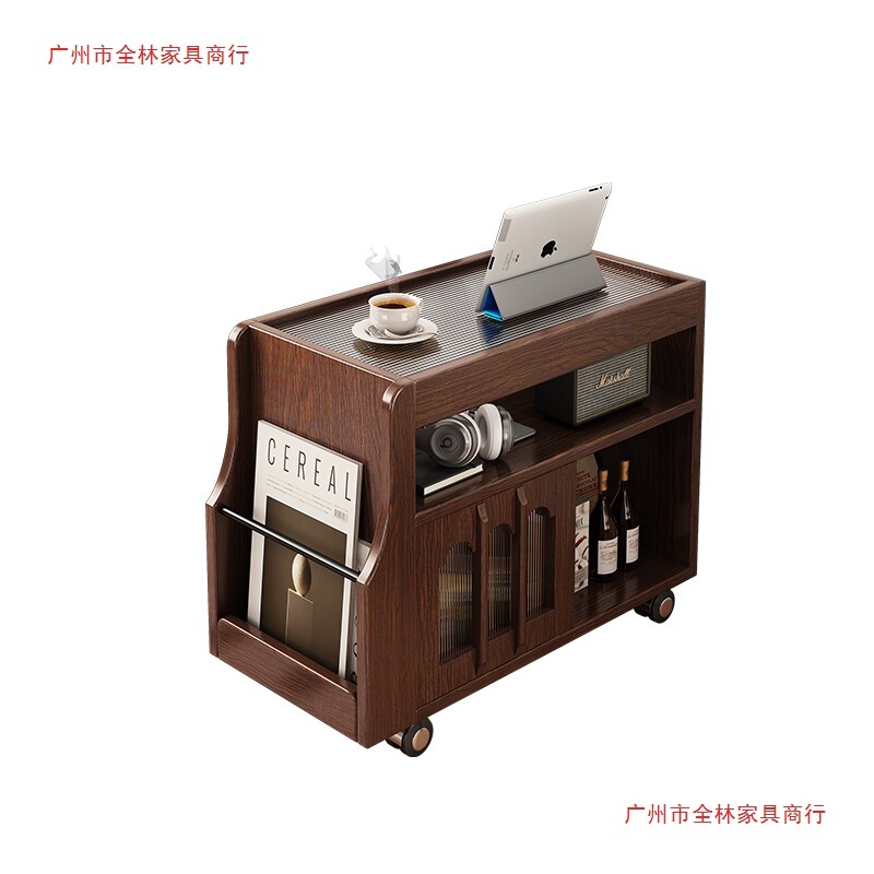 边几小推车客厅沙发家用茶几新款小户型置物架储物柜可移动床头柜|undefined