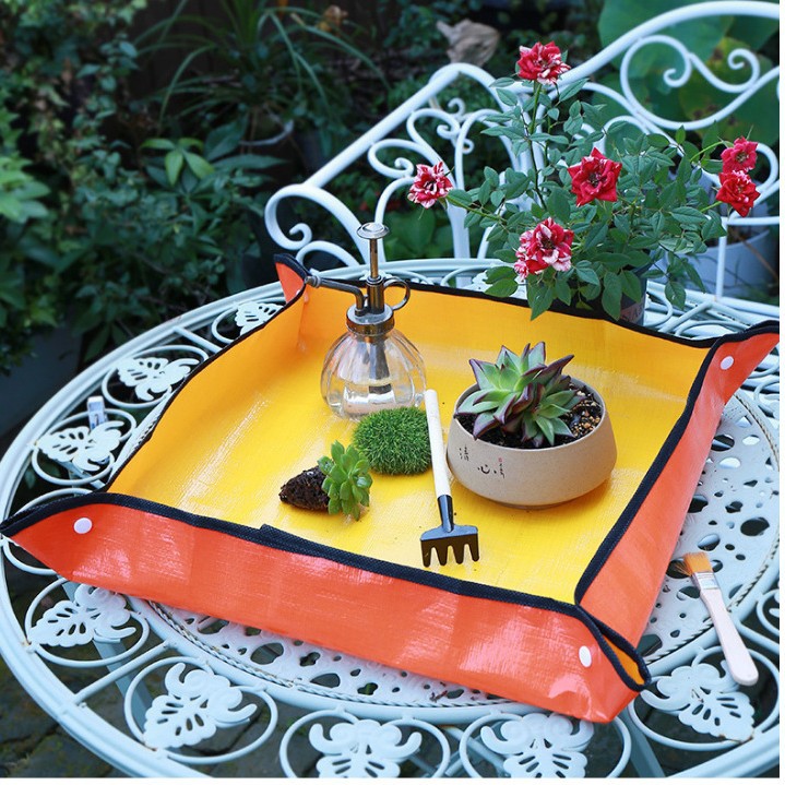 Alfombrilla de jardín impermeable para suculentas, cambio de macetas, jardinería en casa