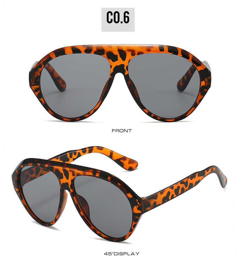 50g Weight Full Frame Glasses Structure Sunglasses Classification Ac, UV400 Protection Lens Material toad glasses Glasses Style Outdoor, Travel Occasion Solid Color, Leopard Pattern All Seasons Season Unisex Gender Retro Style Grey, Black Color Retro Solid Color Leopard Ac UV400 Protection Toad Glasses Full Frame Women's Sunglasses 23