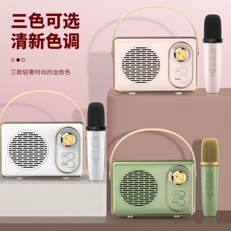外国貿易向けワイヤレスBluetoothスピーカー、レトロミニポータブルカード対応小型スピーカー、車載用低音スピーカー、卸売、高音質|undefined