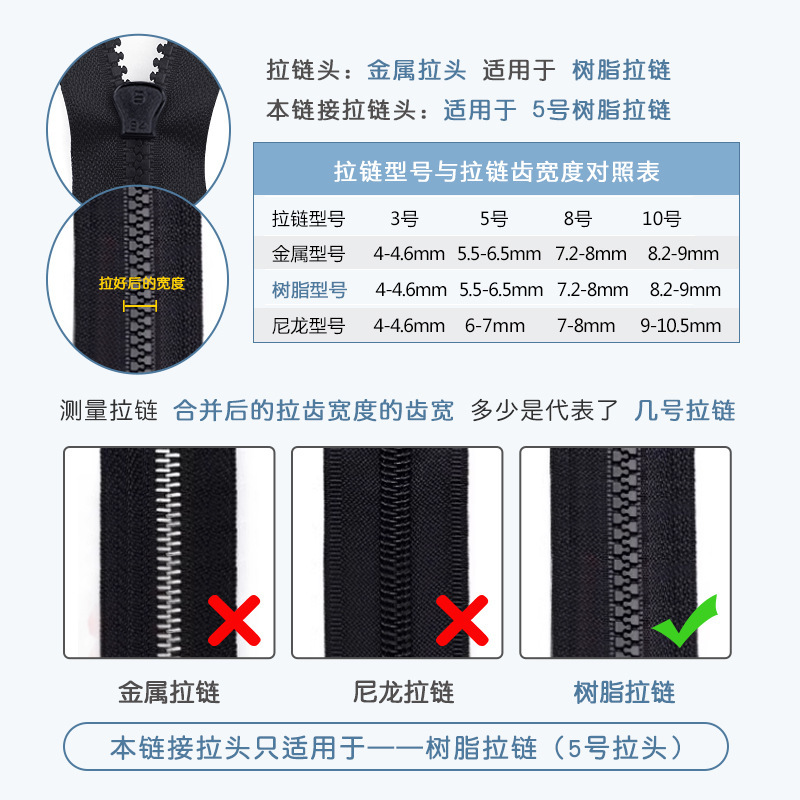 带圈拉链头五号拉锁头外套羽绒服冲锋衣卫衣外套书包箱包配件拉头|undefined