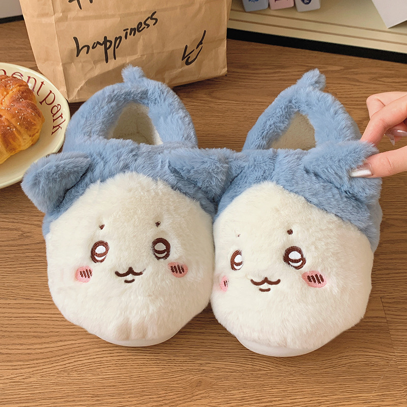 Ready-to-ship cute little cotton slippers for women, suitable for autumn and winter, non-slip, thick-soled, for indoor and outdoor use, with a warm cotton lining Ready-to-ship cute little cotton slippers for women, suitable for autumn and winter, non-slip, thick-soled, for indoor and outdoor use, with a warm cotton lining