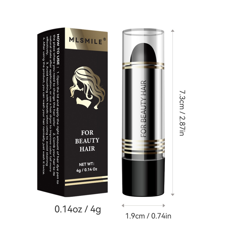 白髪をカバーし黒髪に変える使い捨て染毛剤ペン、ヘアサロン用リップスティックタイプの補色、一時的な染毛剤とヘアサロンのクロスボーダー専用|undefined