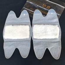 羊毛护膝皮毛一体冬季保暖劳保短毛粘扣护膝厂家批发