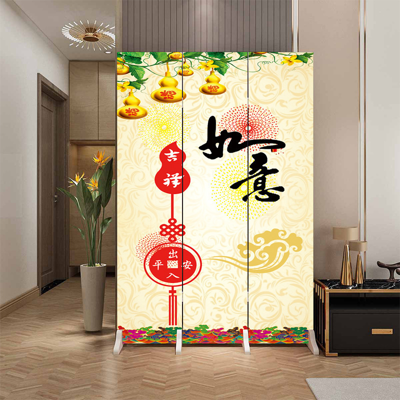 Fábrica directa de entrada doméstica china en la puerta frente a la partición de la sala de estar de la oficina del dormitorio cubierta plegable móvil