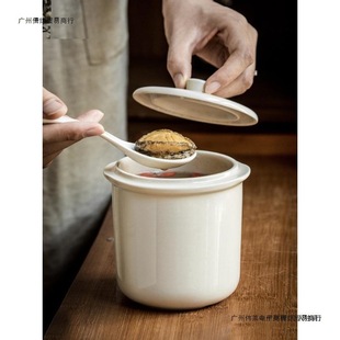 〖Practical Model! 750ml Stew Pot for 1 Person〗Ceramic Soup Stew Pot Water-Proof Bird's Nest Soup Cup