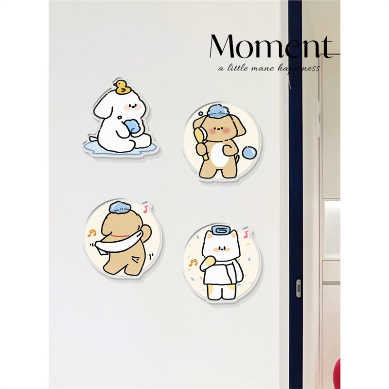 Decorative Acrylic Wall Stickers for Covering Gas Pipes in the Bathroom, Self-Adhesive