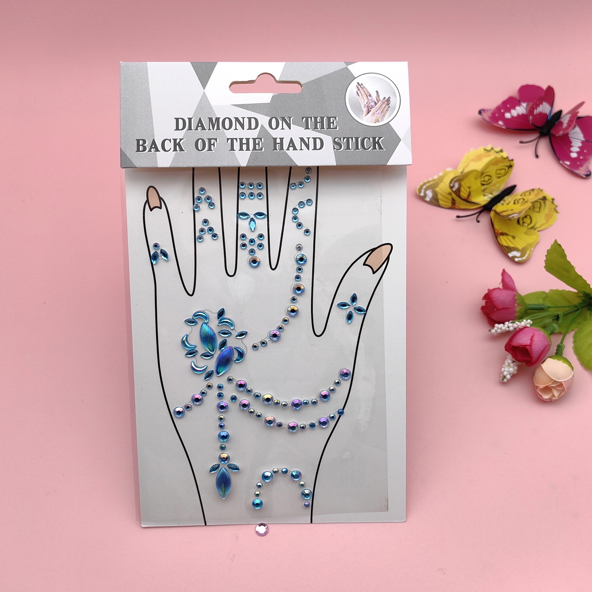 Nueva mano transfronteriza pegatinas decorativas acrílico música Festival Navidad joyería rhinestone manicura uñas pegatinas princesa