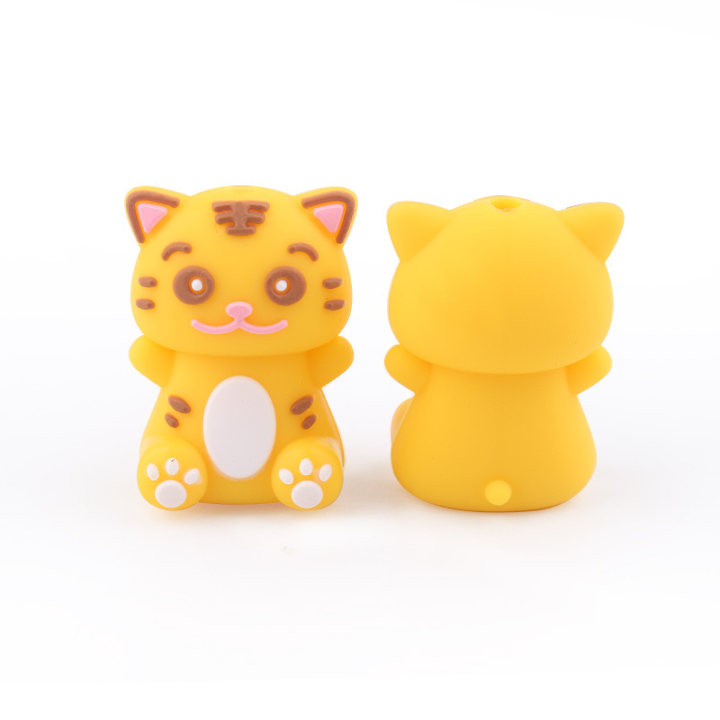 Productos para bebés de dibujos animados 3D animales de silicona joyas DIY bebés creativos tetas cadena de pulsera de goma juguetes accesorios