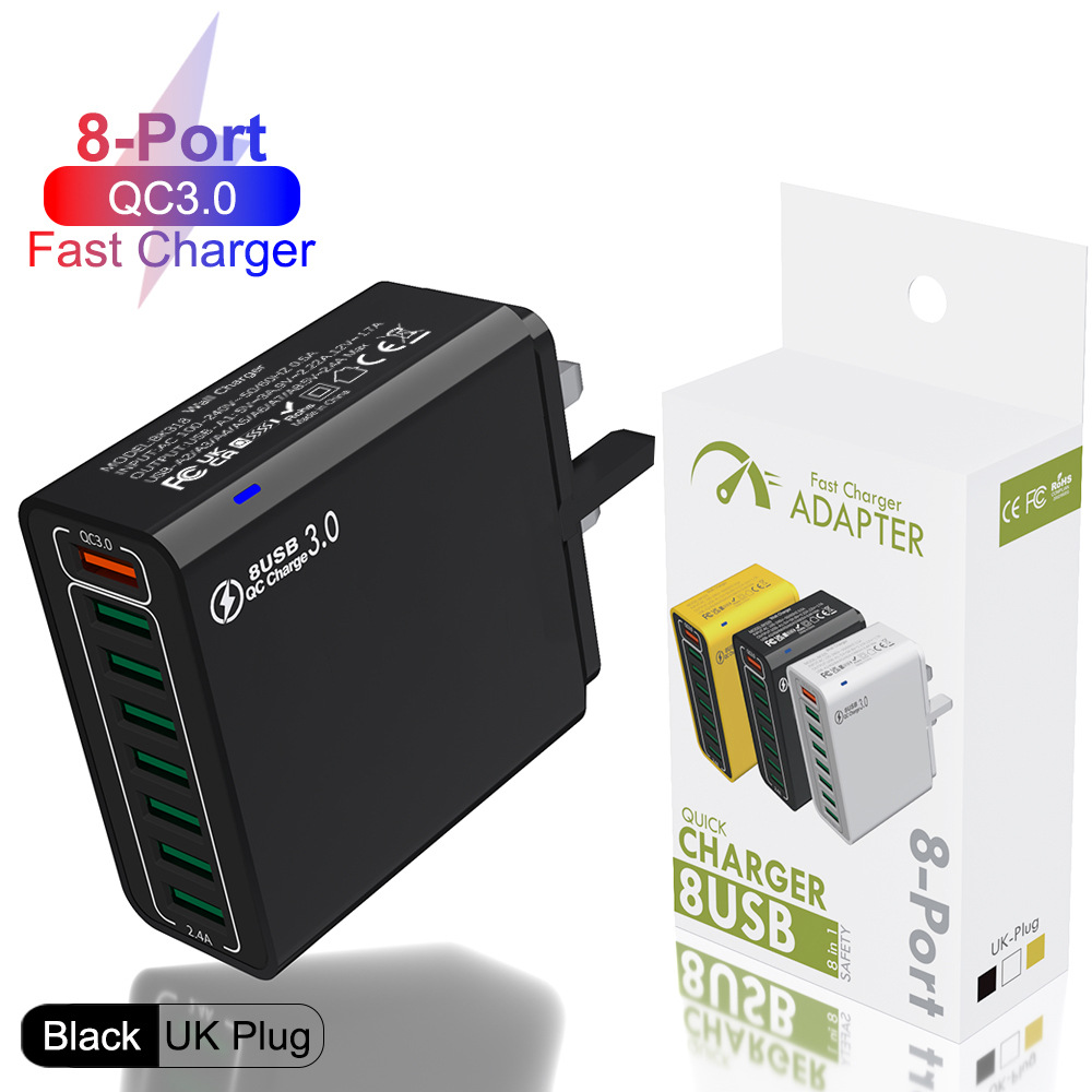 QC3.0 영국 표준 검정색 [소형 패키지]