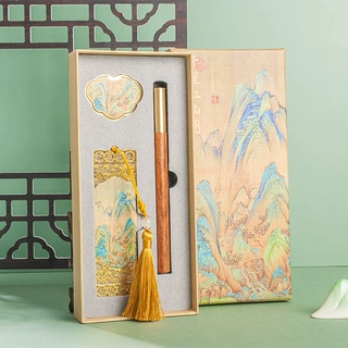 文创古风书签千里江山创意礼品套装礼盒开学毕业金属书签礼物