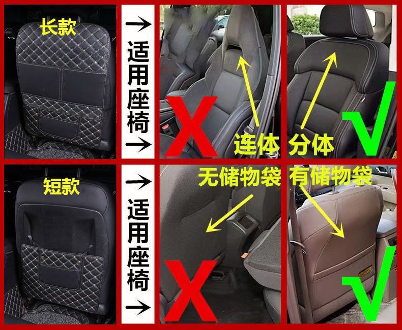 Anti-kick cushion for car seat anti-wear cushion for rear seat of car, anti-kick cushion for children, backrest protection and wear resistance