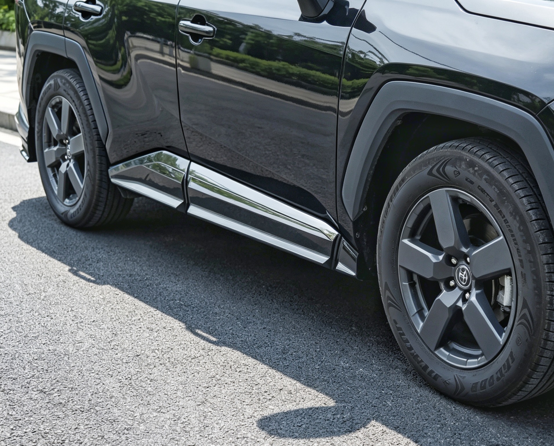 Suitable for 26 Models of Rav4, Rongfang, and Wildlander Modified Front Spoiler, Side Skirts, Rear Bumper, Roof Wing, Rear Diffuser, and Louvered Spoiler