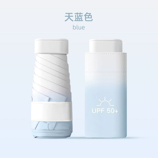 ⭐Breaking Blue-UPF50+【Blue and White Gradient Vinyl Card Umbrella Mobile Phone Size】