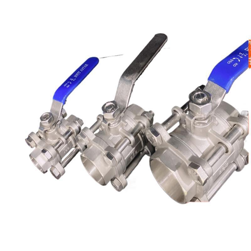 304不锈钢三片式承插焊球阀316焊接套焊焊接球阀4分 6分 1寸 2寸