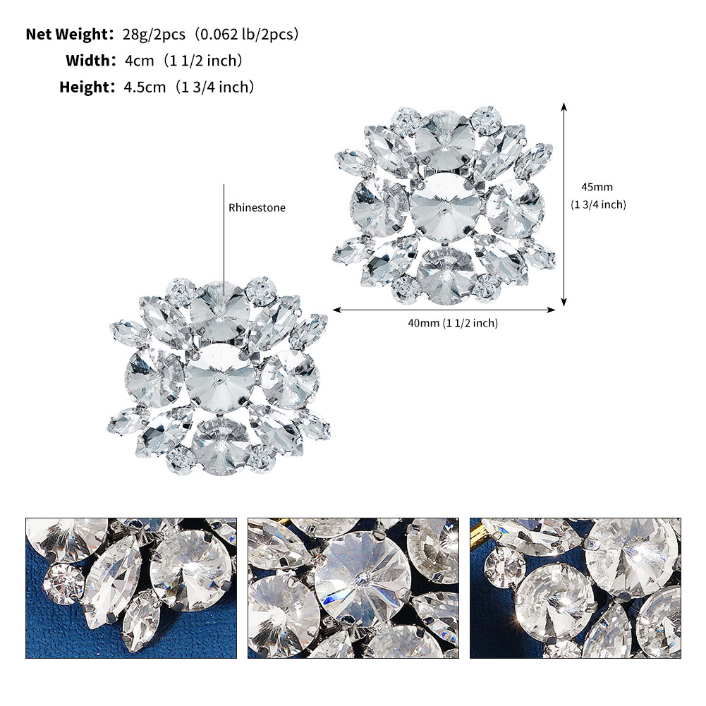 Women'S Gender Creative Layered Detachable Rhinestone Shoe Ornaments Bridal Shoe Buckle