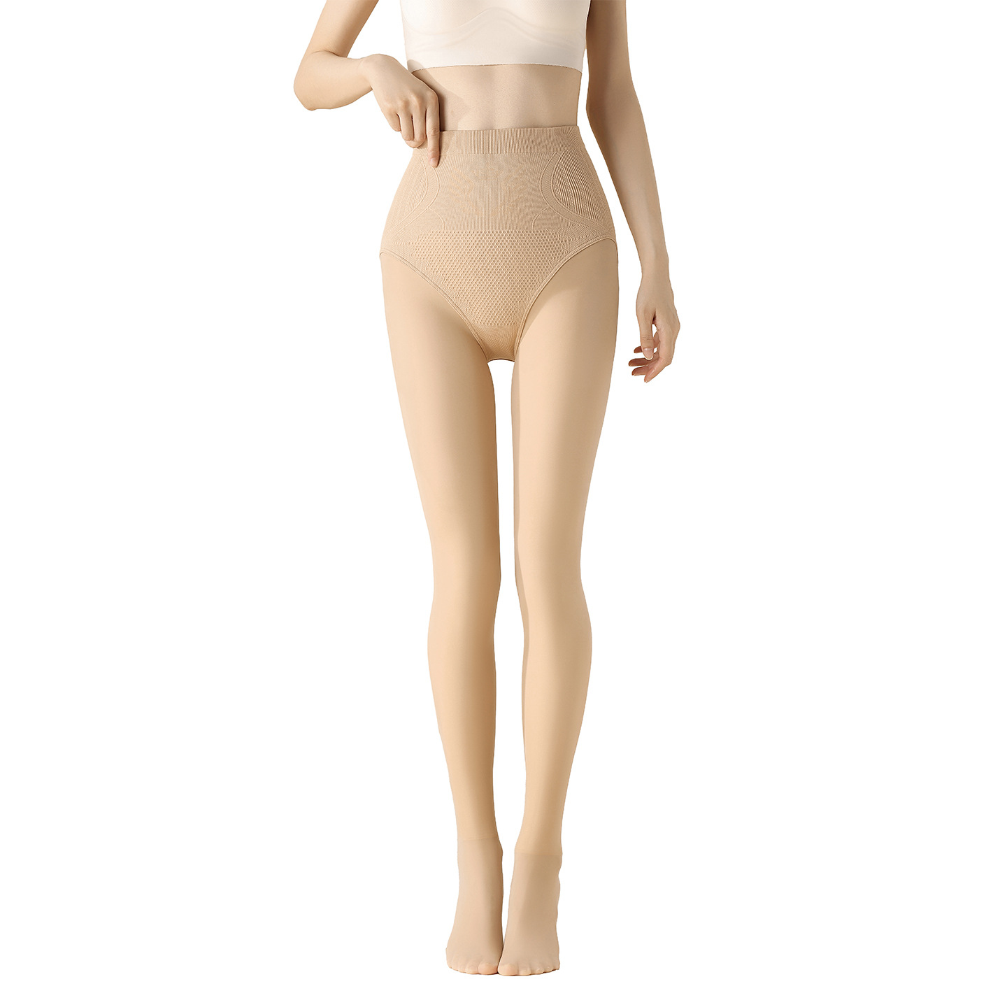 Calcetines de agua, artefactos de piernas desnudas, damas, calcetines de cintura alta, medias de piel oscura, calcetines cálidas de color de carne.