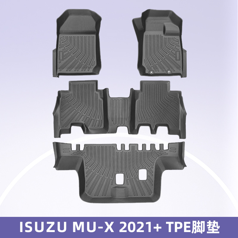 Para ISUZU MU-X 2021-2025 timón derecho 3D para todo clima material TPE almohadilla para el maletero