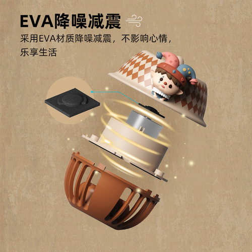 Trendy circus bell leafless hanging neck fan rechargeable student handheld children's portable USB mini fan