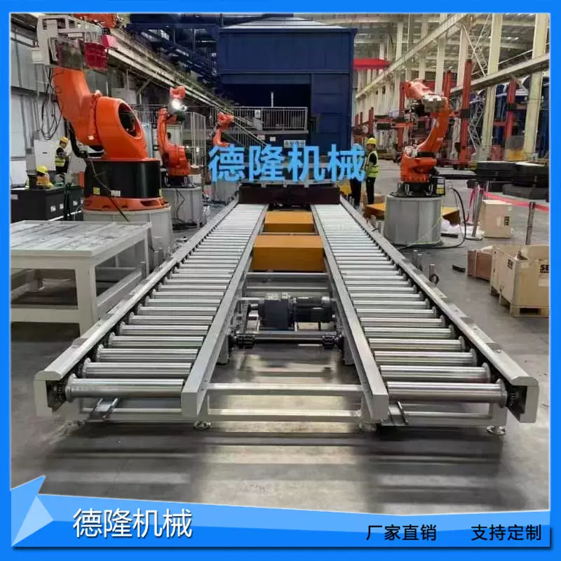 汽车座椅输送线升降机往复式动力滚筒垂直提升机汽车输送模组辊道