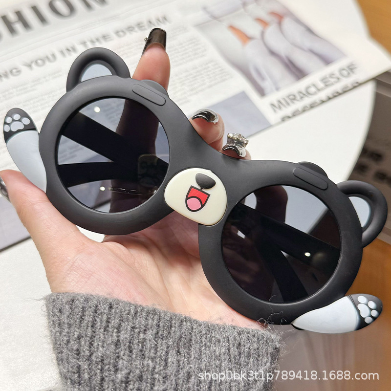 New Fashionable Red Panda Glasses for Children, Uv Protection Sunglasses for Boys and Girls, Cute Cartoon Baby Glasses, Trendy