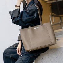 真皮女包托特包大容量腋下包通勤俄罗斯时尚小众牛皮手提包单肩包