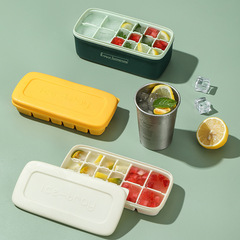 Silicone Ice Cube Mold for Home Refrigerator, Freezing Ice Cubes, Children's Food Storage Box, Large Capacity, Food-Grade Ice Making Magic