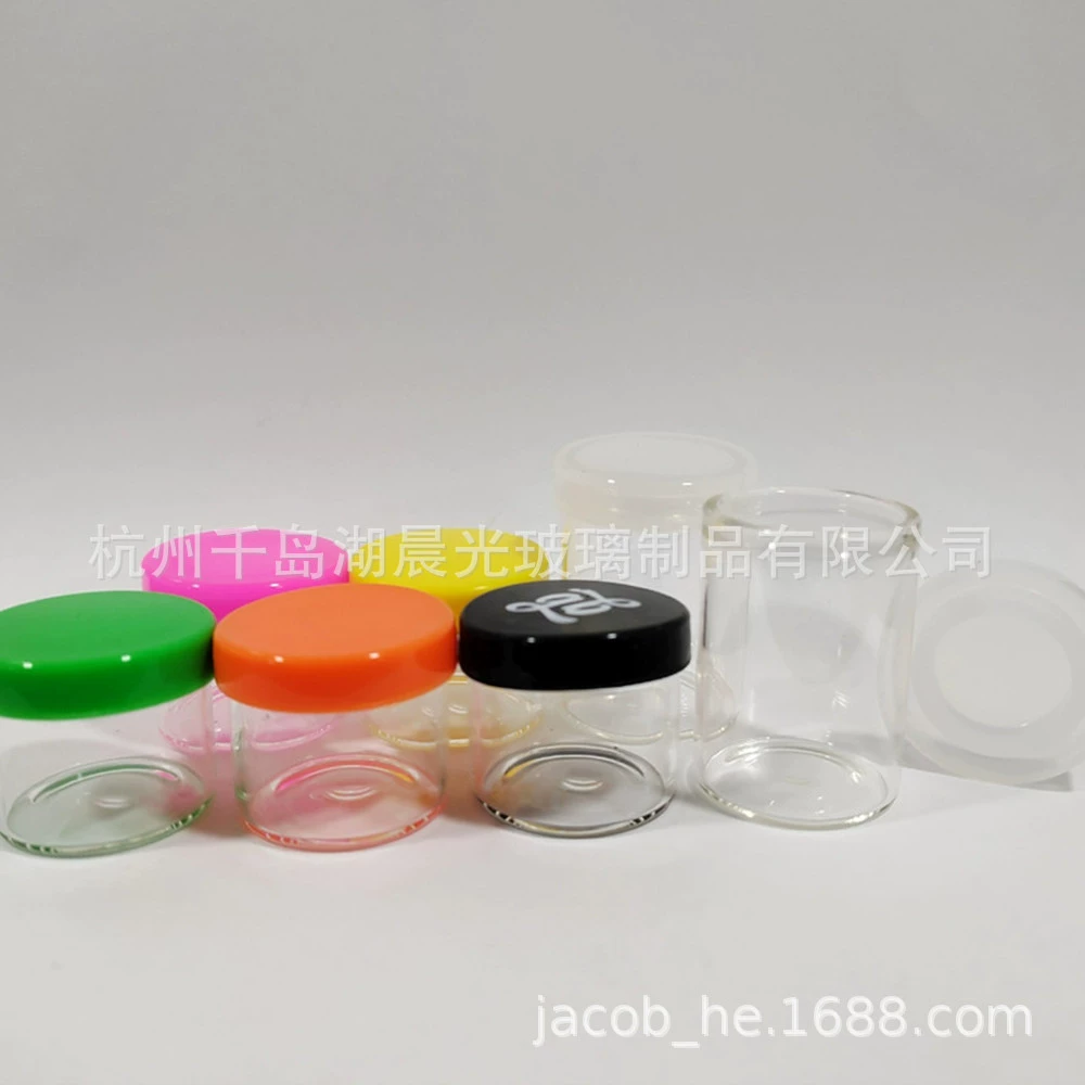 [Заводская поставка] 6 мл маленькая стеклянная бутылка/банка с силиконовой пробкой бутылка Lampblack 6 мл стеклянная банка
