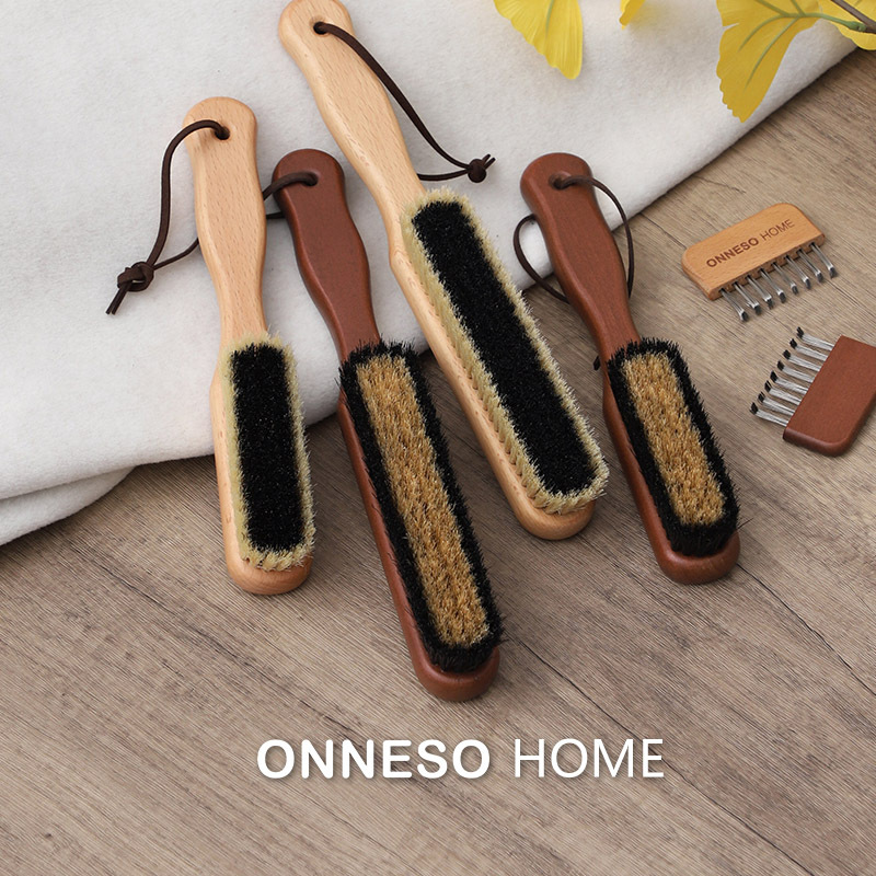 榉木猪毛羊绒大衣刷衣物除尘绒毛刷毛衣毛呢羊绒衣物护理刷