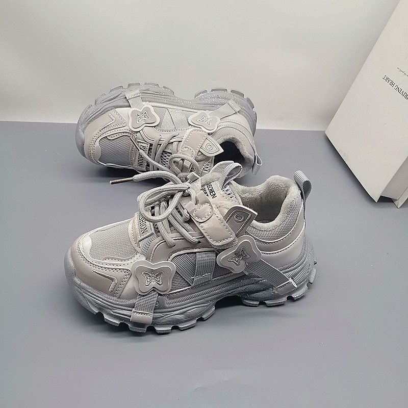 Mi Le Chao Niño algodón, zapatos de moda para niños, zapatos deportivos de cuero para niños, zapatos casuales de cuero impermeables