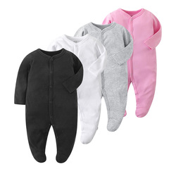 Baby Onesie Footie Suit Manufacturer Wholesale Newborn Bodysuit Romper Pajama Spring Sleepwear Children's Clothing