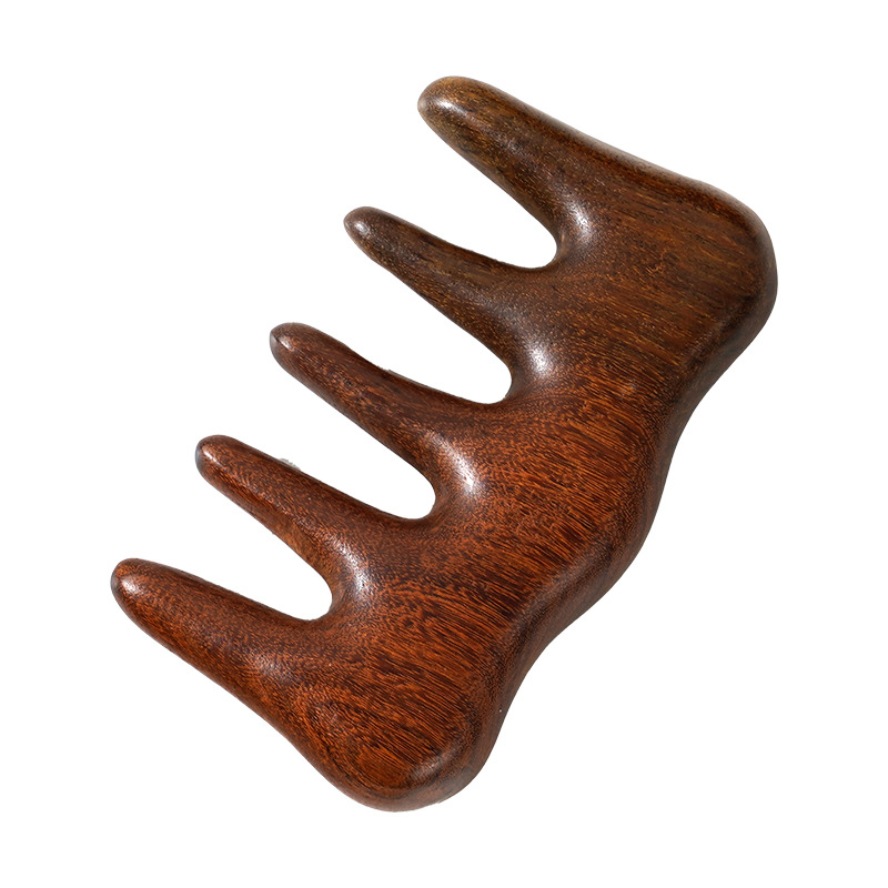 Cabeza redonda cabeza de Peine de sándalo peine meridiano peine de masaje peine de sándalo dorado portátil diente ancho peine de cinco dientes suministro directo de fábrica