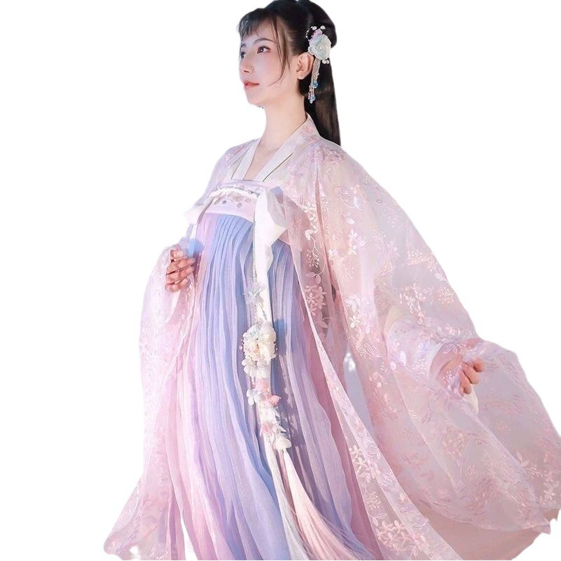 Ханьфу женский старинный костюм в китайском стиле Фея элегантная грудная юбка в старинном стиле Студенческая Талия супер фея ретро юбка костюм прилив