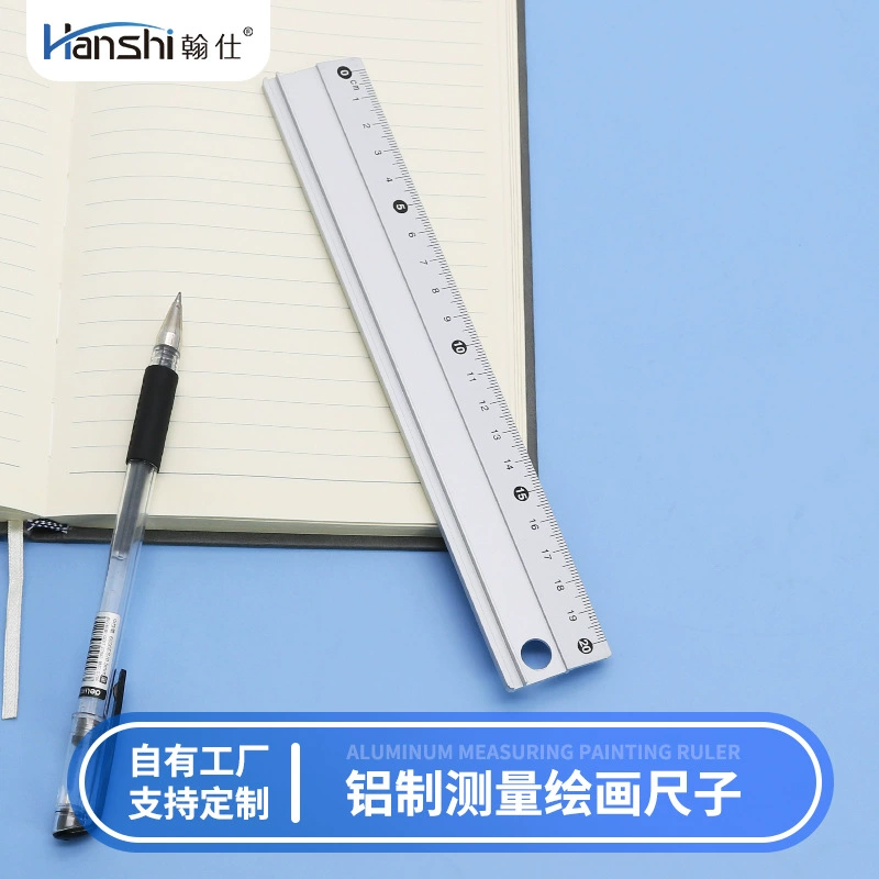 Производитель поставляет металлическую линейку алюминиевую линейку измерения чертежной шкалы Алюминиевый линейка утолщения шкалы 20 см линейка