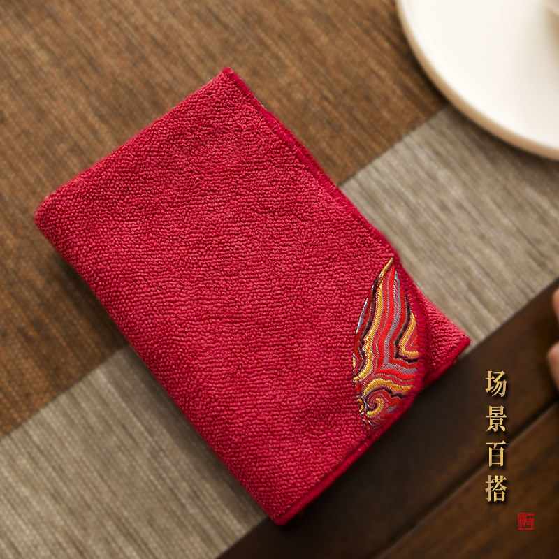Yunjin Tea Cloth Tea Towel Pad Absorbent Small Square Thickened Tea Tablecloth Kung Fu Large High-end Japanese Style Pot Wholesale