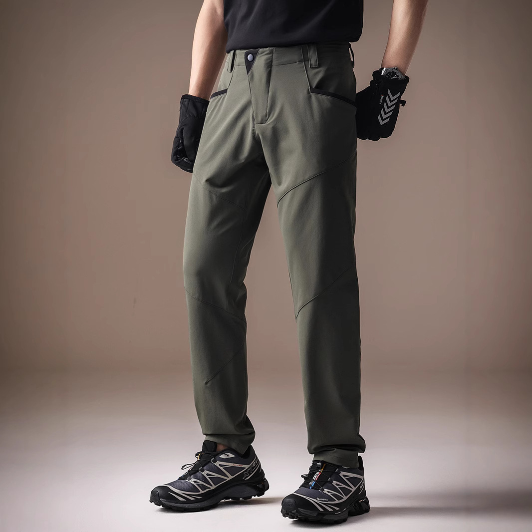 High-End Outdoor Lightweight High-Elastic Breathable Pants Men's Summer Thin Outdoor Mountaineering Hiking Workwear Quick-Drying Casual Pants