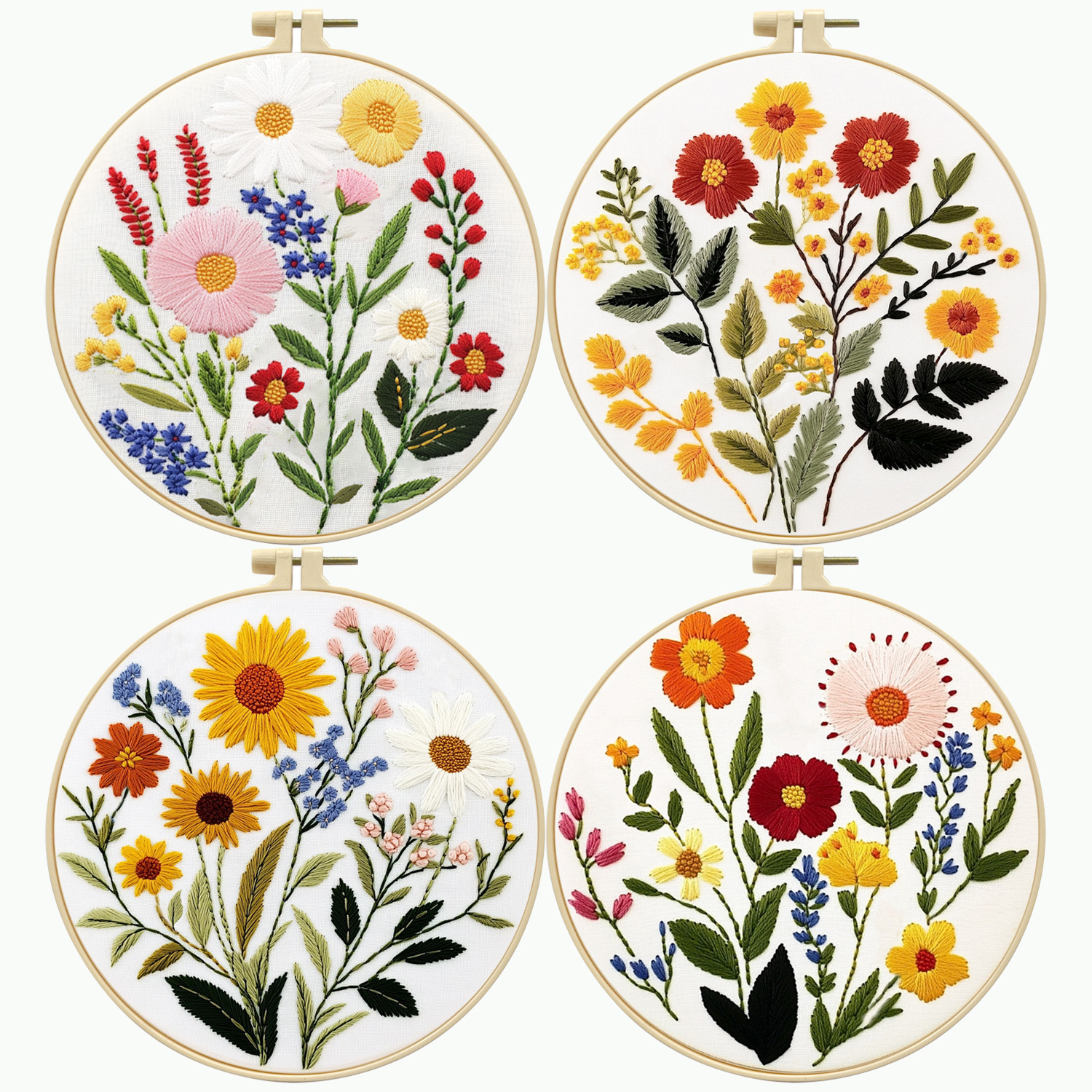 2025 nuevo producto bordado DIY material paquete floral serie dos principiantes paquete de bordado transfronterizo Amazon introducción