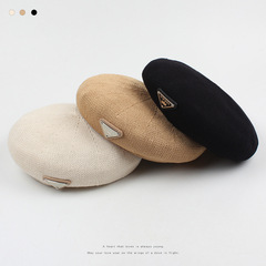Fashion Metal Buckle Cotton And Linen Berets display picture 4